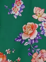 Vorschaubild 7 von Damen Freizeitkleid S Grün Blumenmuster Feminin