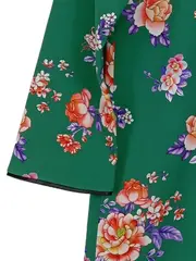 Vorschaubild 4 von Damen Freizeitkleid S Grün Blumenmuster Feminin