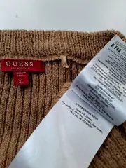 Vorschaubild 2 von Damen Pullover Gr. 42, XL Beige V-Ausschnitt Rippstrick Casual