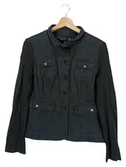 Vorschaubild 1 von Damen Cordjacke Schwarz Gr. 40 Casual Jacke Baumwolle