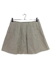 Vorschaubild 1 von Minirock Damen Gr. 36/S Beige Gestreift Klassisch Elegant