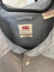 Vorschaubild 3 von Herren Freizeithemd Langarm Blau Baumwolle Gr. L