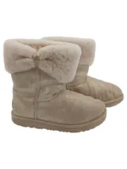 Vorschaubild 1 von Schneestiefel Mädchen Gr. 36 Beige Glitzer Fellbesatz Winter Boots