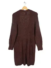 Vorschaubild 2 von Damen Strickjacke Cardigan Gr. 36/S Lila Bohemian Langarm Strick