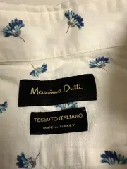 Vorschaubild 3 von Herren Leinenhemd Gr. M Weiß Blumenmuster Casual