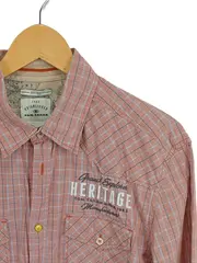 Vorschaubild 2 von Herren Freizeithemd Kariert Rot Langarm Baumwolle Gr. 50/L