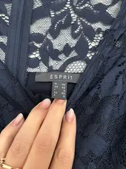 Vorschaubild 4 von Damen Jumpsuit mit Spitze Gr. 34/XS Blau Elegant