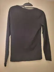 Vorschaubild 4 von Langarmshirt Damen Gr. 34/XS Schwarz Casual Rock Chic Schriftzug