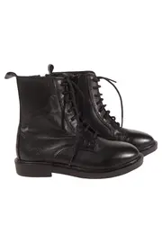 Vorschaubild 1 von Kinder Stiefel Gr. 28 Schwarz Combat Boots Schnürung Reißverschluss