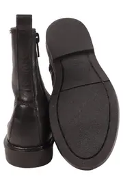 Vorschaubild 3 von Kinder Stiefel Gr. 28 Schwarz Combat Boots Schnürung Reißverschluss