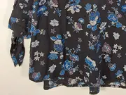 Vorschaubild 3 von Damen Bluse 3/4-Arm Blumenmuster Schleife Schwarz L