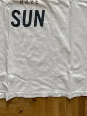 Vorschaubild 5 von BENETTON Damen T-Shirt Weiß Gr. 36 S Schriftzug Girls Just Wanna Have Sun Casual