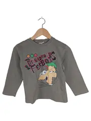 Vorschaubild 1 von Kinder Sweatshirt Grau Gr. 128 Langarm Logo-Print