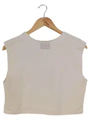 Vorschaubild 2 von Damen T-Shirt Beige Gr. 36/S Casual Sportlich Modern Cropped