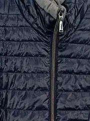 Vorschaubild 3 von Steppjacke Damen Blau Gr. 38 M Casual Strukturmuster Reißverschluss