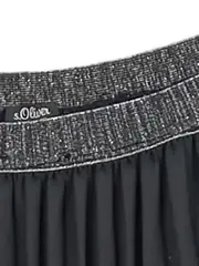 Vorschaubild 5 von Damen Faltenrock Schwarz Gr. 40 Elegant Plissee Midirock