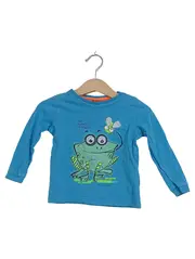 Vorschaubild 1 von Baby Langarmshirt Frosch Motiv Gr. 80 Blau Jungen