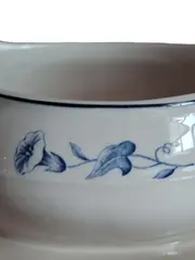 Vorschaubild 3 von Val Bleu Sauciere mit Unterteller Porzellan Blau Weiß