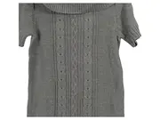 Vorschaubild 4 von Damen Strickkleid Pulloverkleid Zopfmuster Grau Gr. 38/M Casual