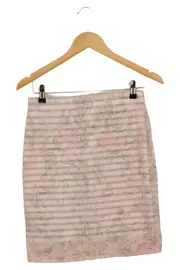 Vorschaubild 1 von Faltenrock Damen Gr. 36/S Mehrfarbig Floral Gestreift Midirock