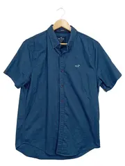 Vorschaubild 1 von Herren Kurzarmhemd Slim Fit Epic Flex Stretch Gr. M Blau