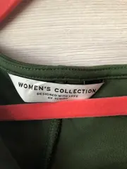 Vorschaubild 4 von Damen Bluse Basic Oliv Gr. 40 Langarm V-Ausschnitt