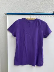 Vorschaubild 2 von Damen T-Shirt Gr. 40 L Lila Casual Grafisch Kurzarm