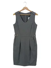 Vorschaubild 1 von Etuikleid Damen Gr. 38/M Grau Business Bleistiftkleid