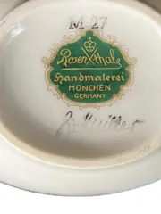 Vorschaubild 5 von Vase Handmalerei München Porzellan oval weiß 20cm