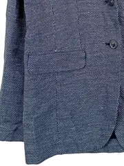 Vorschaubild 4 von Blazer Damen Blau Gr. 38 Strukturmuster Business Sakko Langarm