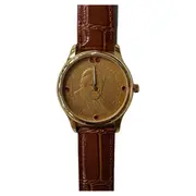 Vorschaubild 1 von Herren Armbanduhr Papst Benedikt XVI. 5 Jahre Pontifikat Gold Leder