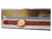 Vorschaubild 4 von Herren Armbanduhr Papst Benedikt XVI. 5 Jahre Pontifikat Gold Leder