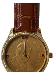 Vorschaubild 6 von Herren Armbanduhr Papst Benedikt XVI. 5 Jahre Pontifikat Gold Leder