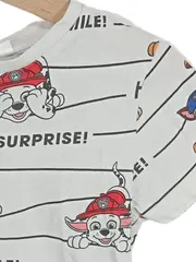 Vorschaubild 2 von Kinder T-Shirt Gr. 116 Weiß Gestreift Baumwolle Chase Marshall C&A