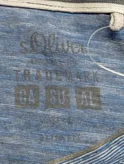 Vorschaubild 3 von Herren Langarmshirt Gr. 50/L Blau Casual Basic V-Ausschnitt