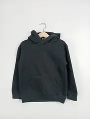 Vorschaubild 2 von Kinder Kapuzenpullover Hoodie Gr. 96-104 Schwarz Basic
