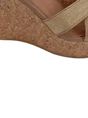 Vorschaubild 4 von Sandaletten Damen Gr. 39 Gold Glitzer Schnallen Absatz 11cm Party