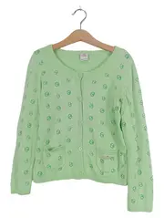 Vorschaubild 1 von Strickjacke Mädchen Grün Grafik Gr. 122 Langarm Casual