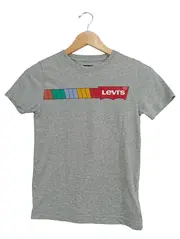 Vorschaubild 1 von Kinder T-Shirt Grau Gr. 140 mit buntem Logo-Print