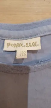 Vorschaubild 3 von Mädchen Top Basic Blau Gr. 128 Baumwolle Shirt