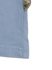 Vorschaubild 2 von Mädchen Top Basic Blau Gr. 128 Baumwolle Shirt