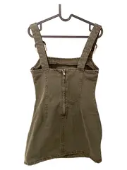 Vorschaubild 2 von Damen Latzkleid Freizeitkleid Gr. S Oliv Casual mit Schnallen