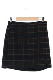 Vorschaubild 1 von Damen Minirock Gr. 38/M Blau Kariert Preppy Klassisch Reißverschluss