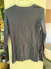 Vorschaubild 3 von Langarmshirt Kinder Blau Gr. 164 Herz-Print Baumwolle Modal