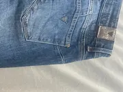Vorschaubild 3 von Damen Destroyed Jeans Blau Gr. 27 Spitzenmuster