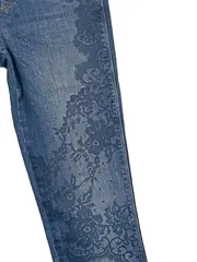 Vorschaubild 2 von Damen Destroyed Jeans Blau Gr. 27 Spitzenmuster