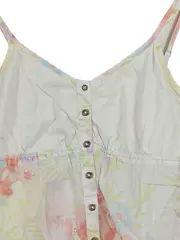 Vorschaubild 3 von Damen Top Bluse Blumenmuster Gr. S Weiß Baumwolle