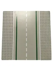 Vorschaubild 1 von Grundplatte Straße gerade 32x32 grau mit Fahrbahnmarkierung