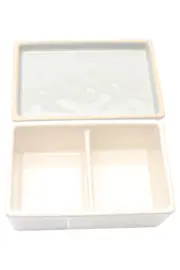 Vorschaubild 1 von Dekodose Keramik Beige Eckig Modern Aufbewahrung Dose mit Deckel
