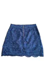 Vorschaubild 3 von Damen Minirock Spitze Blau Gr. S 36 A-Linienrock Spitzenrock